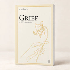Grief — book photograph on a warm cream background