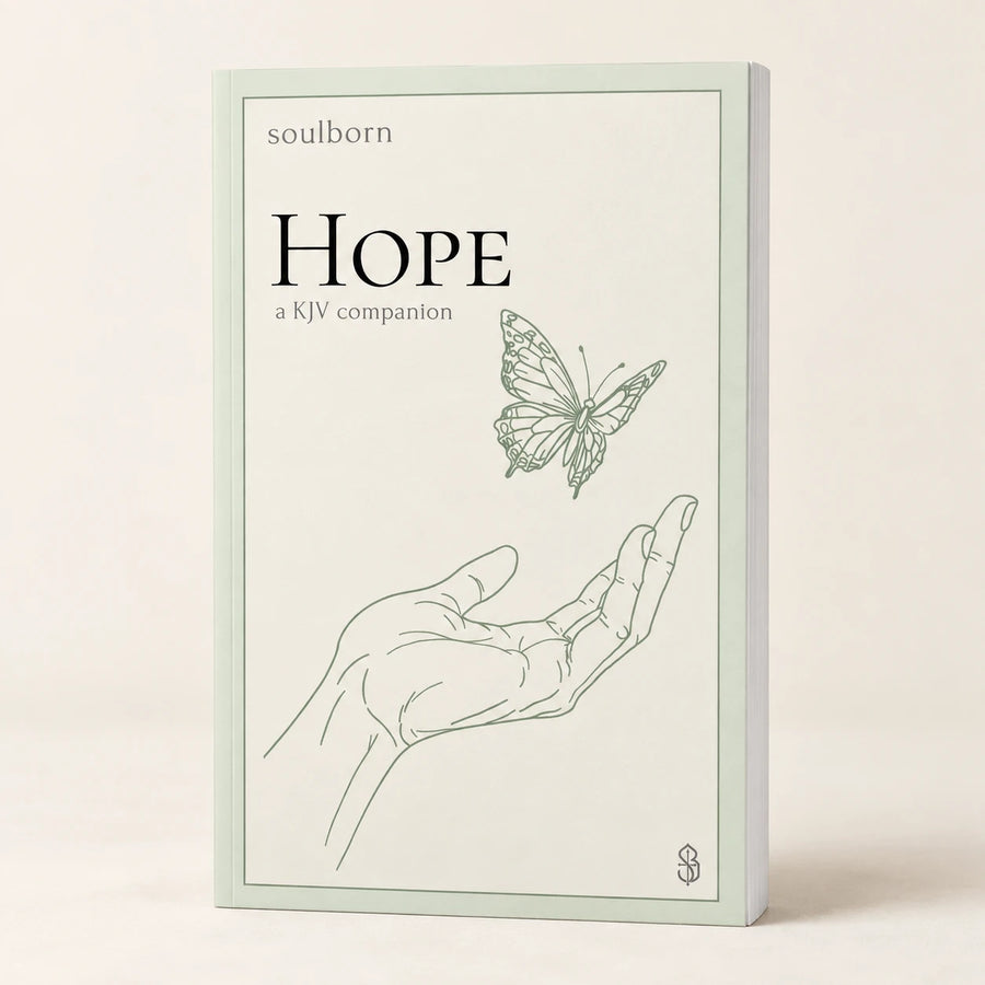 Hope — A KJV Companion by Soulborn, paperback studio mockup.